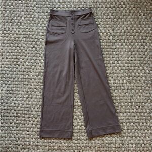 Halara High-Waisted Elastic Brown Wide-Leg Pants S